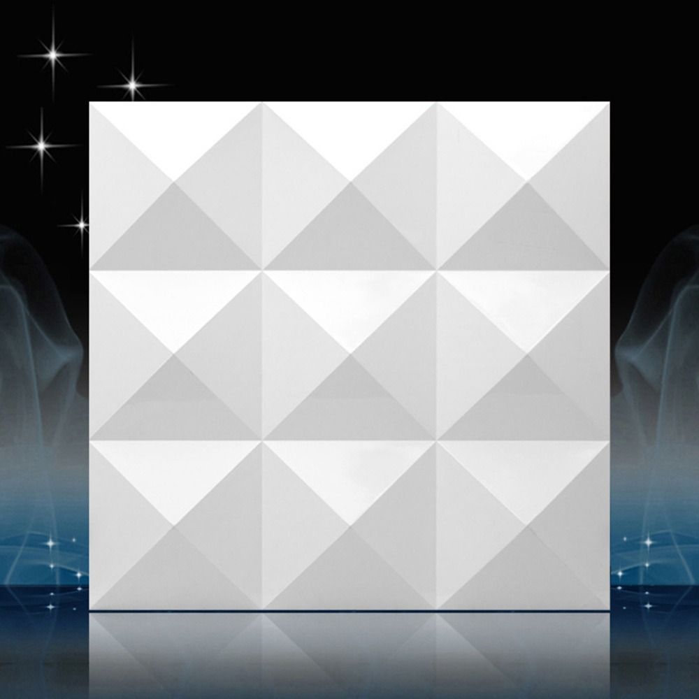 Pvc Panel Background - Белая 3D-панель для стен 50*50 см